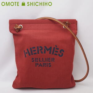 HERMES エルメス アリーヌ MM ショルダー トワルシェブロン ルージュアッシュ 赤 B刻印 レディース メンズ 未使用品◆Nランク