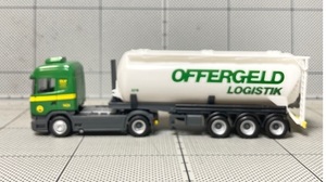 1/87 Herpa Scania R Highline w/Silo Semitrailer "Spedition Offergeld"