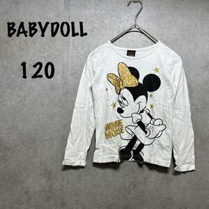 【BABYDOLL】ベビードール（120）ビッグプリントTシャツ＊ロンT＊ミニー