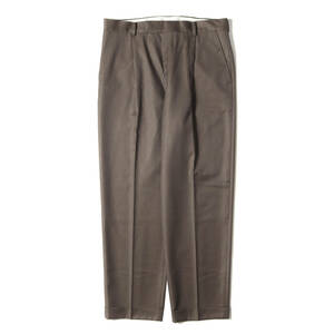 WACKO MARIA パンツ サイズ:XL 22AW DORMEUIL ラメ ストライプ プリーツ スラックスパンツ GLITTER STRIPED PLEATED TROUSERS ブラウン