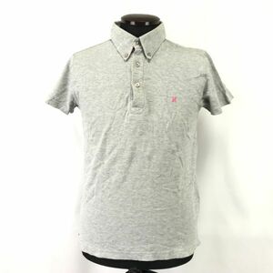 Hurley/ハーレー★ポロシャツ【メンズS/gray/グレー】半袖/ゴルフ/スポーツ/ボタンダウン/コットン/Tops/Shirts◆BH737