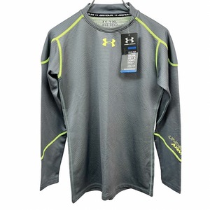 アンダーアーマー 【新品】UNDER ARMOUR プラクティスシャツ Tシャツ 長袖 ポリ100% YXL(160) グレー グレー×黄×黄緑 ジュニア キッズ