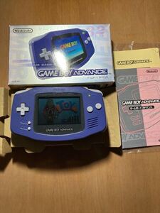 ゲームボーイアドバンス バイオレット 箱説付 GBA GAMEBOY ADVANCE 任天堂 ニンテンドー 動作確認済