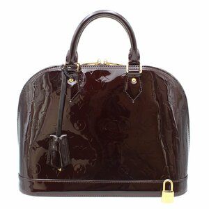 ★E2175 美品 ルイヴィトン モノグラム ヴェルニ アルマPM ハンドバッグ M91611 アマラント Louis Vuitton レディース★