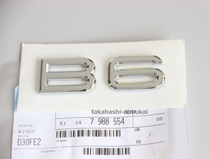 ◎新品 BMW純正部品 リアトランク 【B6】 エンブレム アルピナ 6シリーズ F06 その他 F12 F13 E63 E64