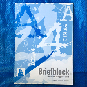 Briefblock liniert ungelocht A4 レポートパッド 50シート 罫線幅9mm