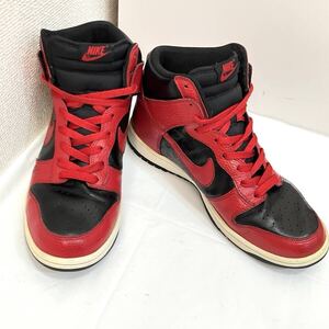 NIKE DUNK HIGH ナイキ ダンク ハイ 317982-021 VIRSITY RED ハイカットスニーカー 10年製 赤 黒 27.5cm スニーカー メンズ