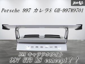 【美品！】 Porsche ポルシェ 997 カレラS GH-997M9701 リア エンジンフード ウィング付 997 GT3 RS concept！！ B9A キャララホワイト