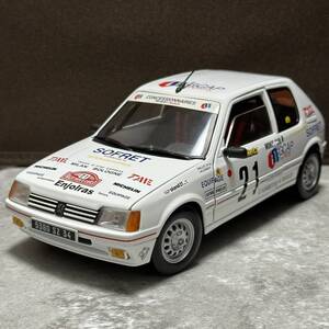 1/18 ソリド プジョー 205 GTI 本体のみ solido peugeot 1.9L ミニカー ラリーカー rally 1988 モンテカルロ 3位 レア 希少