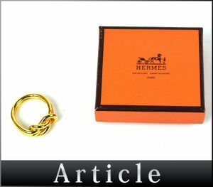 179040□美品 HERMES エルメス アタメ スカーフリング スカーフ留め GP メタル ゴールド レディース ファッション 小物 箱付/ G