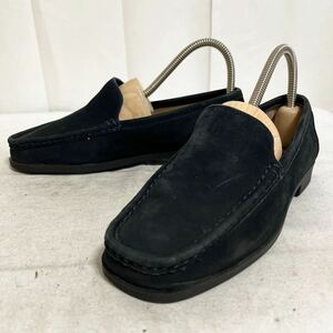 和358★ Clarks クラークス モカシン スリッポン シューズ スエードレザー シューズ USA5.5 UK3.5 ブラック レディース