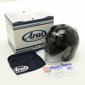 ▽530107 Arai アライ ヘルメット SZ-G 61-62cm グラス黒 ジェットヘルメット 2019年製