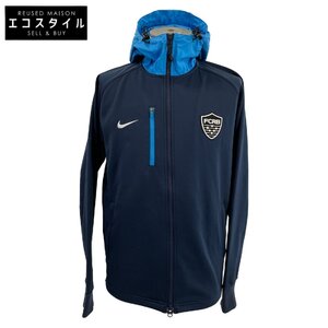 美品/ F.C.Real Bristol エフシーリアルブリストル ｘNIKEナイキ FA120508A41 ジップアップ パーカー ジャケット L ネイビー メンズ