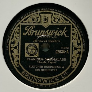 FRECHER HENDERSON & HIS ORCHESTRA/ CLARINET MARMALADE /FIDGETY FEET/ (Brunswick 02634)　SPレコード　78 RPM (英)