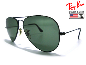 希少Vintage B&L RayBan METAL USA G15ボシュロムBLメタルBlackブラック ティアドロップ ミリタリ アメリカ製パイロット グラス サングラス