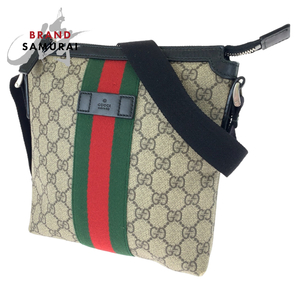 GUCCI グッチ シェリーライン ベージュ ブラウン 茶 GGスプリームキャンバス 471454 ショルダーバッグ 斜め掛け レディース 405657