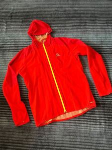 サロモン/SALOMON/トレイルランニング/size L/試着のみ/ナイロンジャケット/RED/ウインドブレーカー