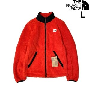 1円～!売切!【正規新品】THE NORTH FACE◆CABIN FLEECE FULL-ZIP JACKET フリース US限定 ロゴパッチ ふわふわ アウトドア(L)赤 181024-70