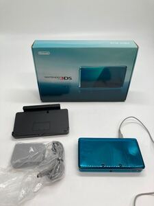 △ Nintendo 3DS アクアブルー CTR-001 箱付き　動作品、初期化済み