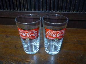昭和レトロ　Coca Cola グラス 小 セット コカコーラ ノベルティー ガラス タンブラー アンティーク インテリア ディスプレイ 什器 