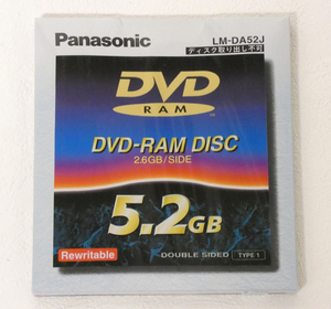 ■Panasonic 5.2GB DVD-RAM LM-DA52J TYPE 1