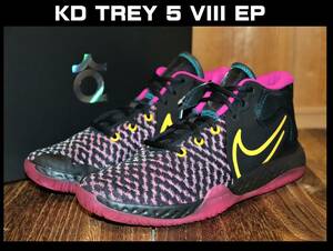 送料無料 即決 【未使用】NIKE ★ KD TREY 5 VIII EP (US9/27cm) ★ ナイキ ケビンデュラント CK2089 バッシュ バスケット 箱付き ②