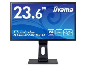 3286// iiyama ProLite XB2474HS-B2 23.6インチ ワイド 液晶ディスプレイ フルHD/ノングレア/VA/スピーカー搭載/モニター 