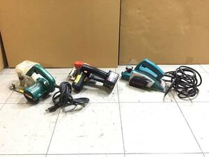 丸のこ　電気カンナ　工具　3点セット　日立工機/C4YA1　松下電工/EZ3500　makita/1900B　まとめ売り