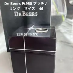 De Beers Pt950 プラチナ　ダイヤハーフパヴェエタニティリング　46