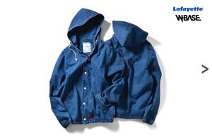 Lafayette x W-BASE WASHED DENIM HOODED COACH JKT サイズL supreme wtaps neighbordood nike 