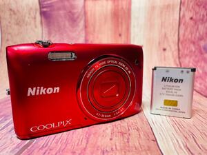 Nikon ニコン COOLPIX S3500 レッド デジタル デジタルカメラ