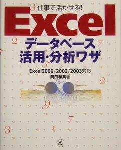 仕事で活かせる！Ｅｘｃｅｌデータベース活用・分析ワザ Ｅｘｃｅｌ２０００／２００２／２００３対応／岡田和美(著者)