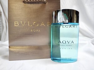 100ml【ほぼ未使用】BVLGARI ブルガリ AQVA アクア プールオム MARINE マリン POUR HOMME アクアマリン アフターシェーブローション