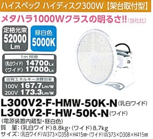 C1【東定#241指051012-14】日動 ハイスペックハイディスク300W 架台取付型 L300V2-F-HMW-50K-N