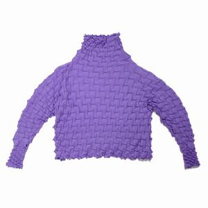 ISSEY MIYAKE イッセイ ミヤケ 23AW WOOL SHELL KNIT ニット 2 パープル