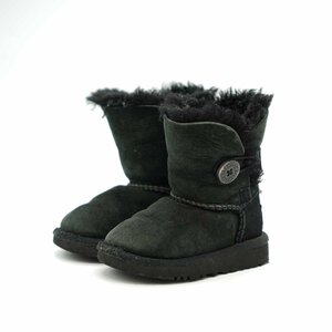 △中古13.5㎝　UGG アグ Bailey Button Toddlers Kids-ベイリーボタン ムートンブーツ キッズ ショートブーツ 5991T