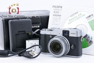 【中古】FUJIFILM 富士フイルム X20 シルバー コンパクトデジタルカメラ 元箱付き