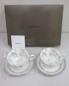 544◇Noritake/ノリタケ JARDIN FLEURI/ジャルダンフルーリ カップ＆ソーサー 2客セット 未使用