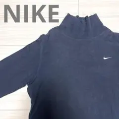 古着　ナイキ　NIKE トレーナー　ハイネック　ネイビー　XL