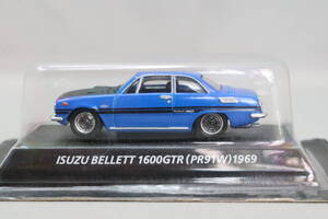 コナミ 絶版名車コレクション いすゞ ベレット 1600 GTR（PR91W）1969 青　1/64スケール