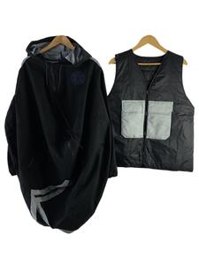 PUMA◆2in1 Long Coat/コート/ナイロンジャケット/M/ナイロン/BLK/537013-01