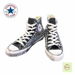 【展示品】 CONVERSE コンバース ハイカットスニーカー スタッズ グリッター ユニセックス 靴 スニーカー M9160C 黒 ブラック 中古