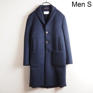 C0635P　▼OAMC オーエーエムシー▼ 15AW ボンディング ウール チェスターコート ネイビー S / Bonded Wool Overcoat 紺 秋冬 rb mks