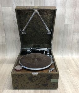 IGT-250121-23 Columbia コロンビア Grafonola No.214 ポータブル蓄音機 昭和レトロ アンティーク レコードプレーヤー ジャンク品