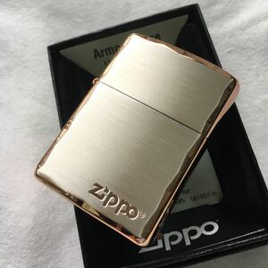 ZIPPO/アーマー/コーナー彫刻/シルバー/ピンク/ロゴ/新品/ジッポー/送料無料/プレゼント/ギフト/コレクション