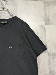 A.P.C. アーペーセー　ポケットTシャツ　ブラック　L 半袖 ポケT 4114323 無地 Tシャツ OSAGARI