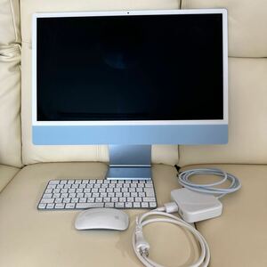 iMac (24-inch, M1チップ, 2021) ブルー　★MGPK3J/A　☆8GB 256GB