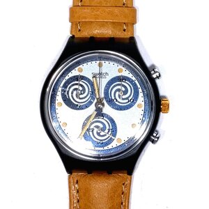 【侍】Swatch スウォッチ SIRIO シリオ SCM101 90’s ヴィンテージ クロノグラフ 腕時計 オリジナルケース付 デットストック 20=381