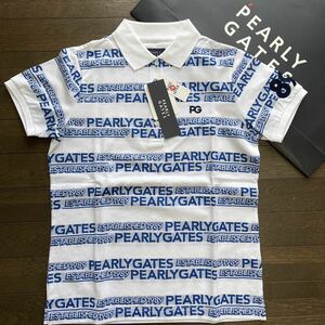 送料無料PEARLY GATESパーリーゲイツWOMENS PG EST1989ボーダー編地ポロシャツ鹿の子通気性速乾ベタ付軽減肌サラSTRETCH白青(大特価2)新品