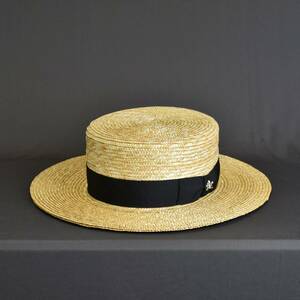 新品 el conductorH エルコンダクター LONG BLIM SKULL STUDDED BOATER HAT / IVORY / 4